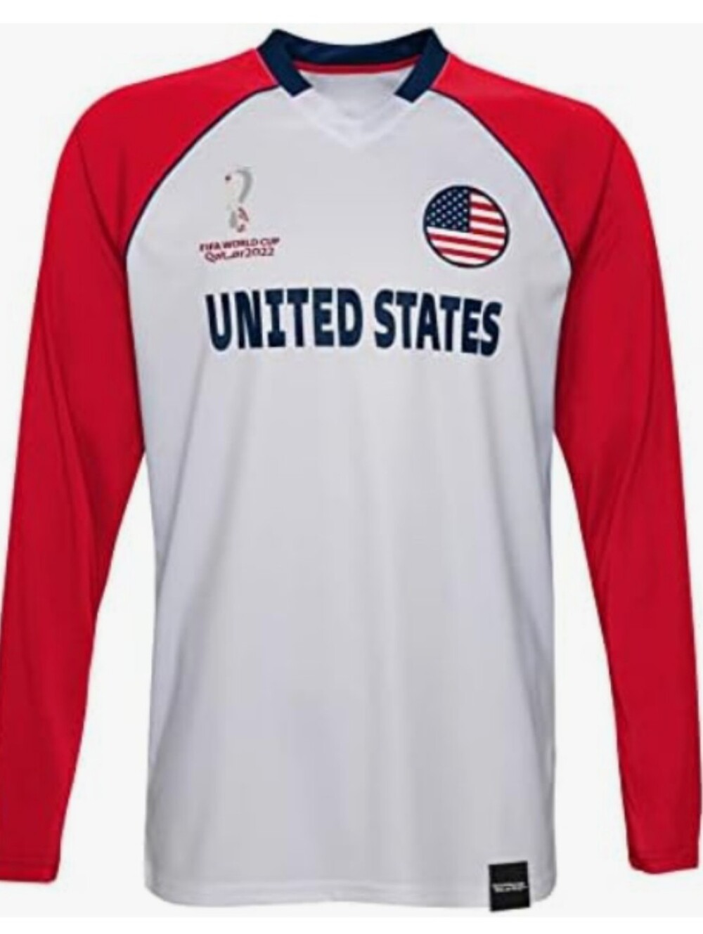 NWT FIFA Men's Official World Cup 2022 USA Classic Long Sleeve Soccer Jersey